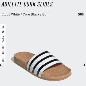 ADILETTE CORK SLIDES Sz9